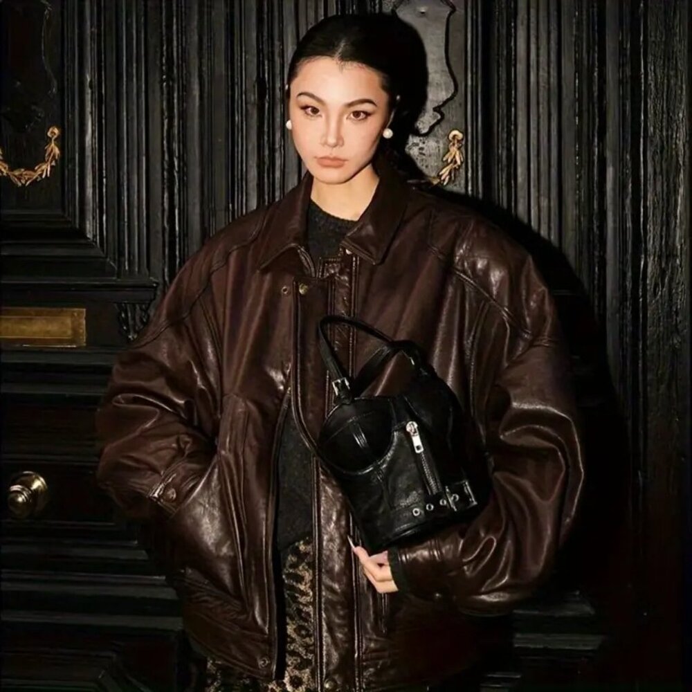 💋Chic Sexy Corset-Style Small Bucket Handbag Punk Purse with Bold Personality❤️ - Picture 9 of 11